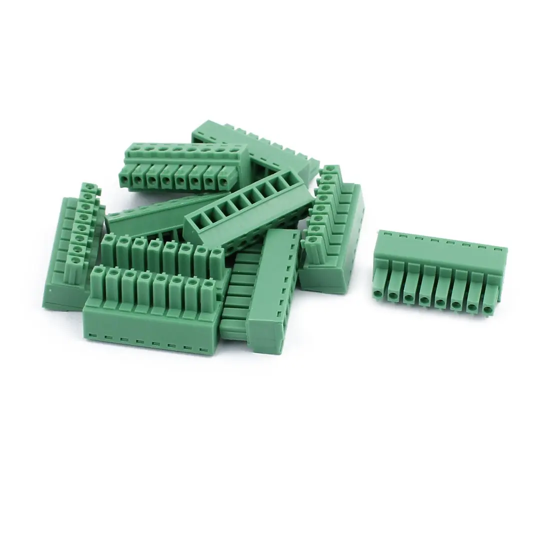 

Keszoox 3.81mm Phoenix Connectors 10Pcs 300V 8A 2EDGK 3.81mm Pitch 8-Pin PCB Screw Terminal Block Connector