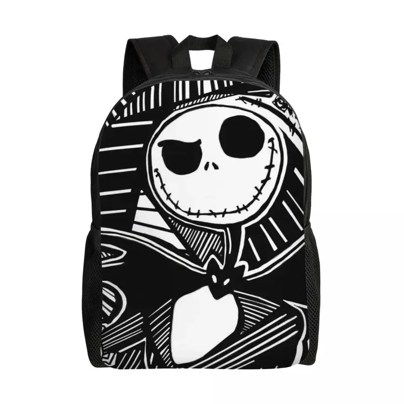 Mochilas personalizadas de pesadilla antes de Navidad para hombres y mujeres, mochila escolar para estudiantes universitarios, bolsas con calaveras