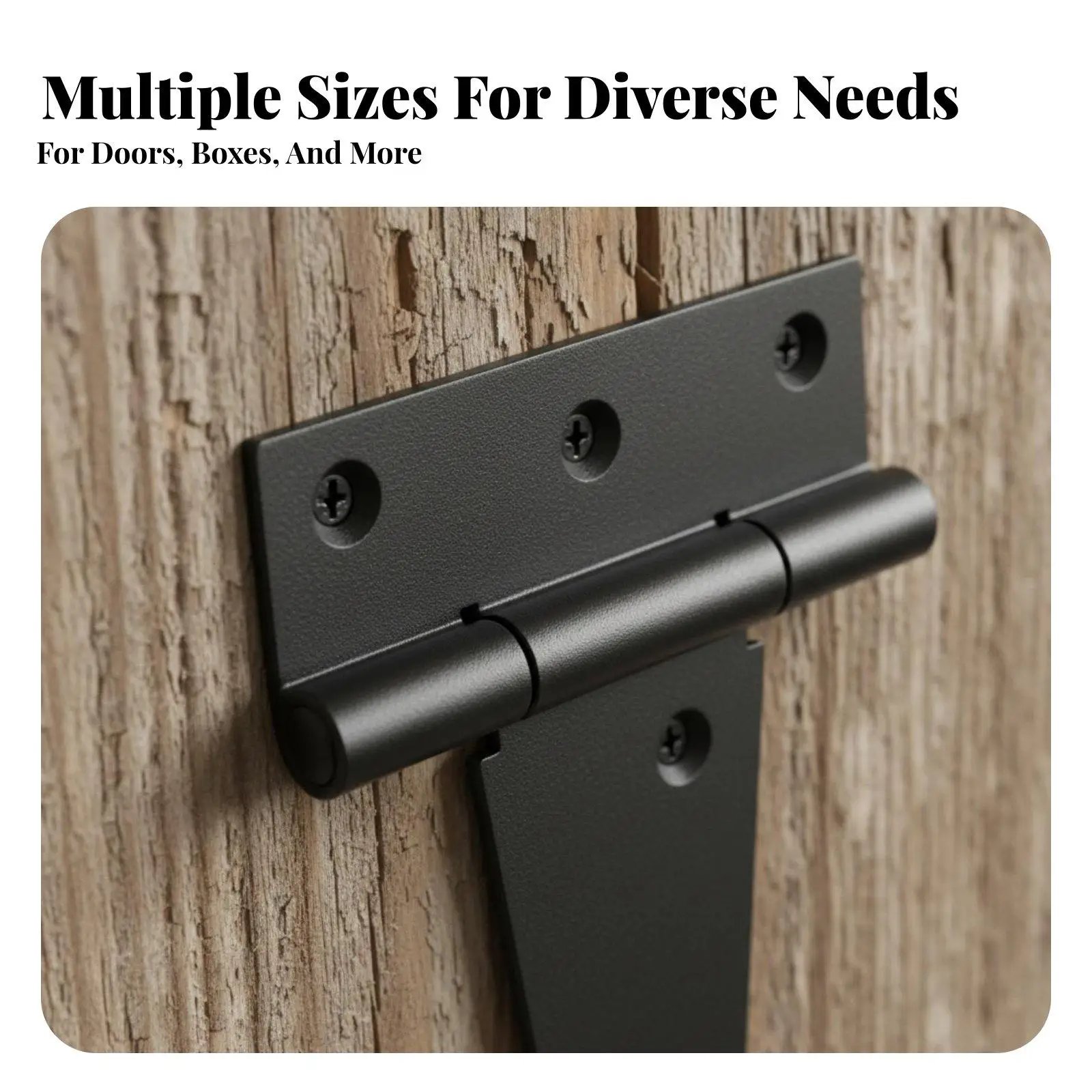 Rust Resistant Iron Hinge for Fence Gate Wooden Box Easy Install Long Strap Strong Build