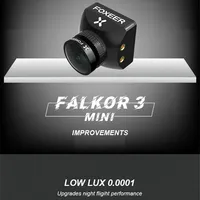 Foxeer Falkor 3 Mini FPV Camera 1200TVL StarLight 0.0001Lux Global WDR Low Latency 1.7mm Lens 4:3/16:9 PAL/NTSC Switchable