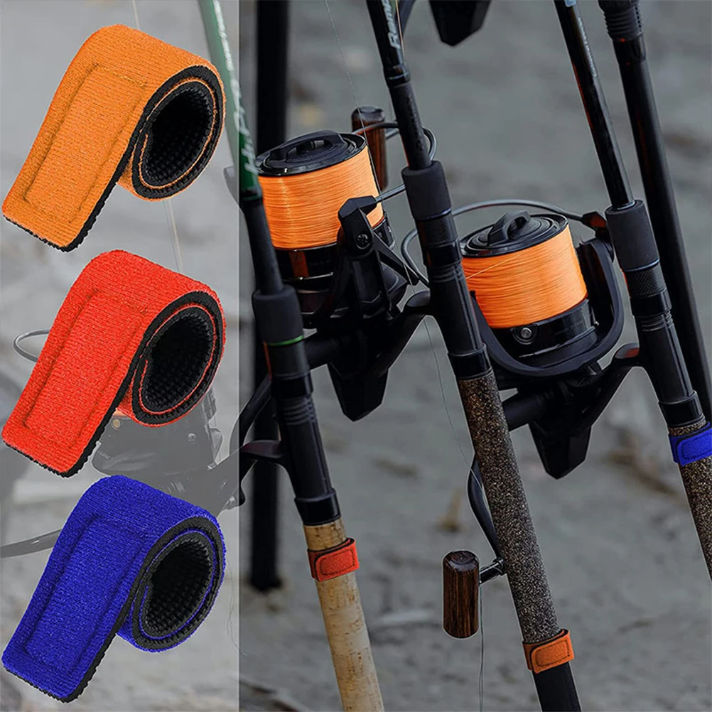 

6pcs Fishing Rod Strap Adjustable Nylon for Safe Transport Anti-Tangle Fishing Accessories Travel Ties