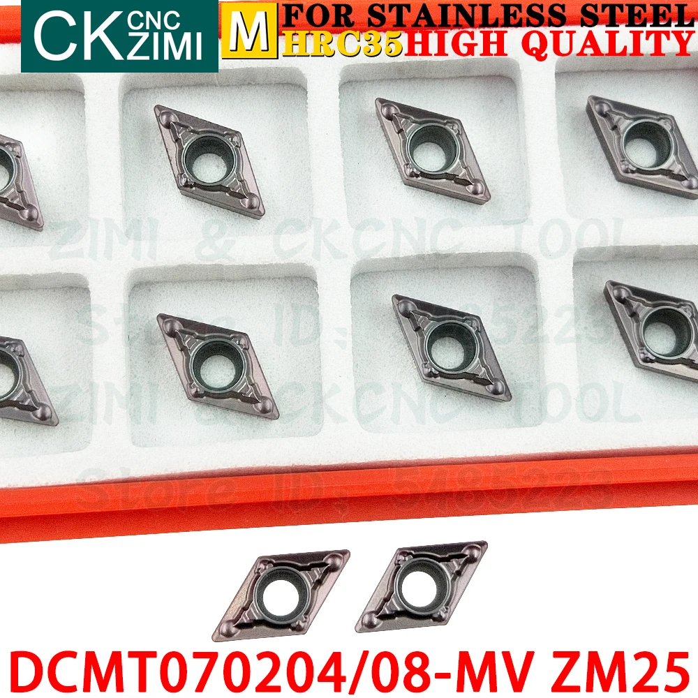 DCMT070204-MV ZM25 DCMT070208-MV ZM25 Płytki węglikowe Zewnętrzne płytki do toczenia wewnętrznego Narzędzia Narzędzia do cięcia metalu CNC DCMT 0702 MV DCMT0702 Narzędzia stolarskie