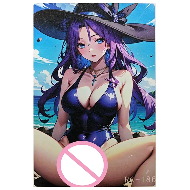 Anime diosa historia rara tamaño A6 RC tarjeta coleccionable Kafka Robin Hu Tao Ningguang Yae Miko Keqing juguetes para niños regalo de cumpleaños