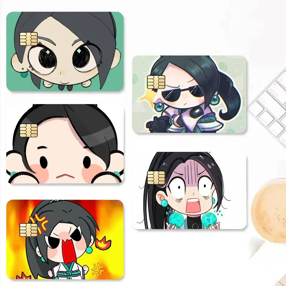 Game Valorants Sage  Credit Card HD Stickers Game Card Decal Small Chip Waterproof Sticker Gift