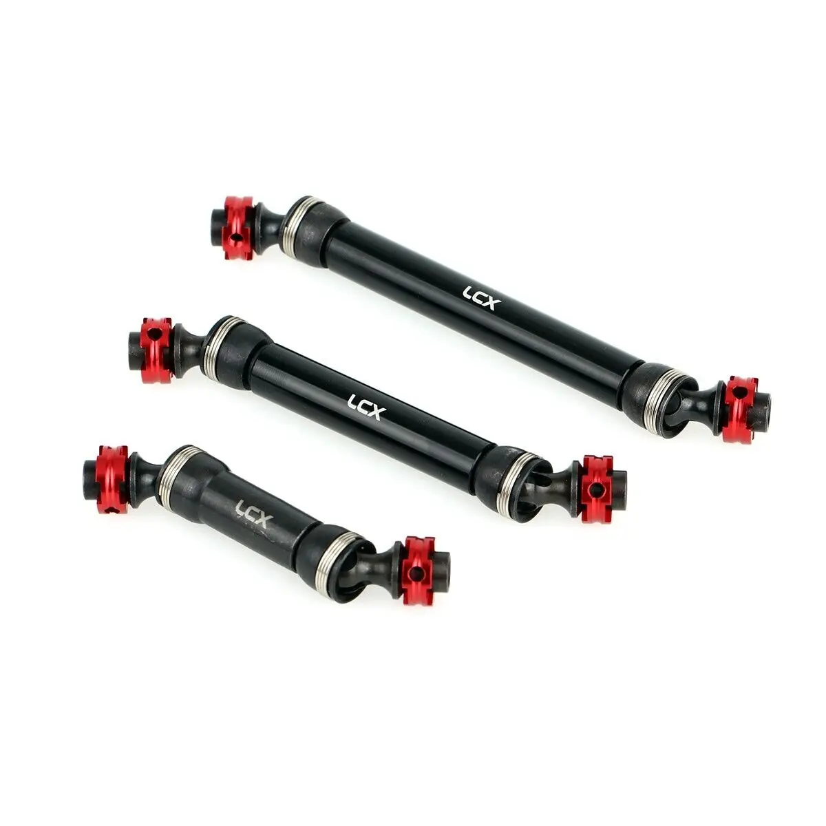 LCX Racing 1/10 RC Crawler Car Hard Steel Center Drive Shaft 3PCS for Traxxas TRX6 Upgrades Parts Accessories