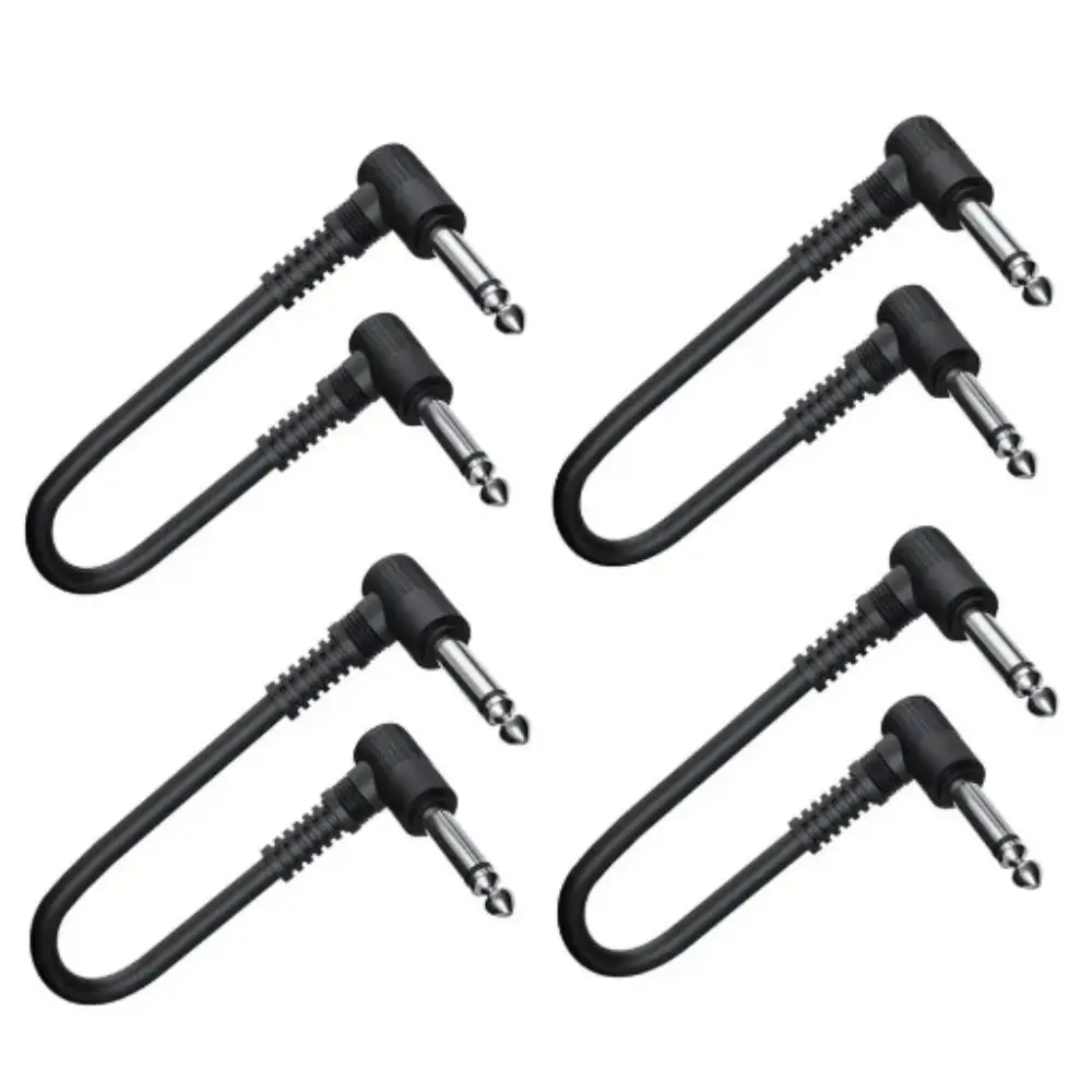 Cable de Pedal de Guita de 15/30cm, Cable de ángulo recto, línea de Cable de efecto de guitarra, Cable de conexión de guitarra negro, amantes de la música