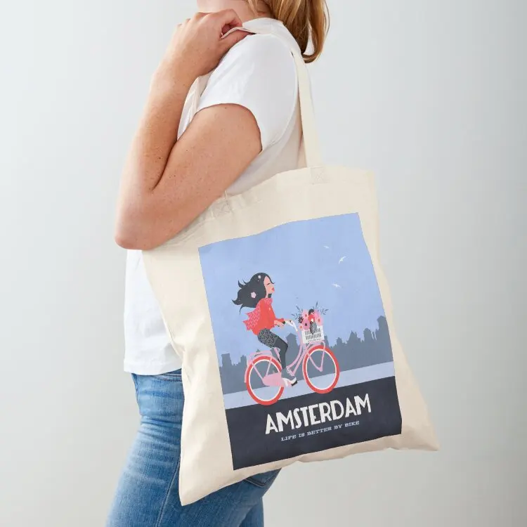 

Amsterdam Bike Life Tote Bag great bag Canvas bag for women Shopper shopping bags foldable