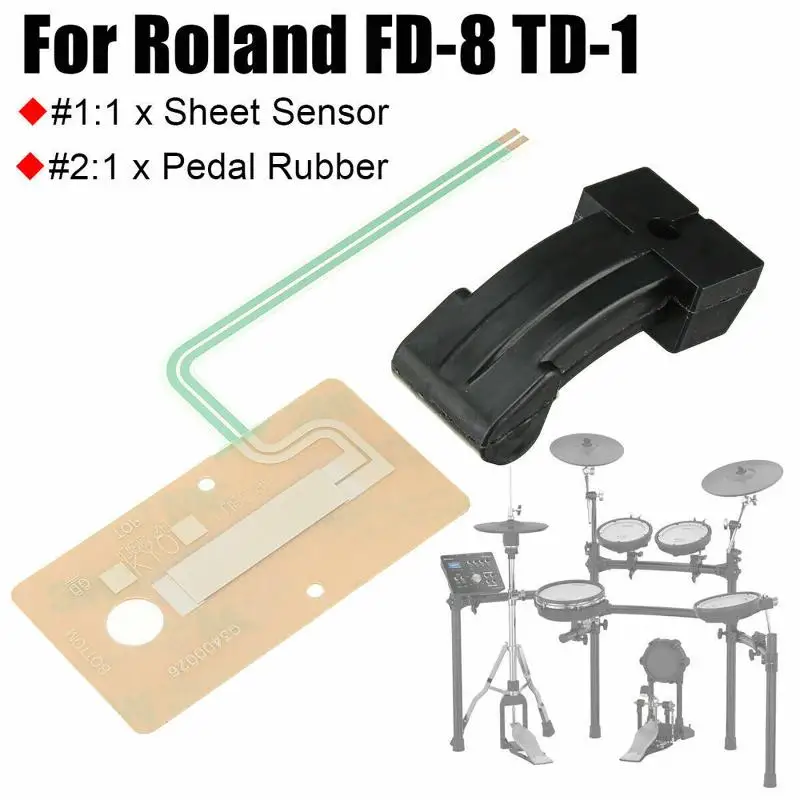 1 Set For Roland Drum FD-8 TD-1 TD-9 TD-11 TD-15 TD-17 TD 1 9 11 15 17 Hi Hat Sheet Sensor Actuator Pedal Rubber Part