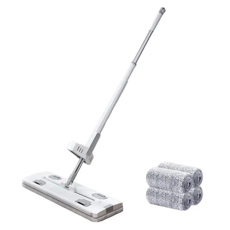 

Flat Mop 360 Degree Rotatable Dust Mop With Pads Floor Duster For Kitchen Hardwood Restaurant Bathroom Garage Warehouse