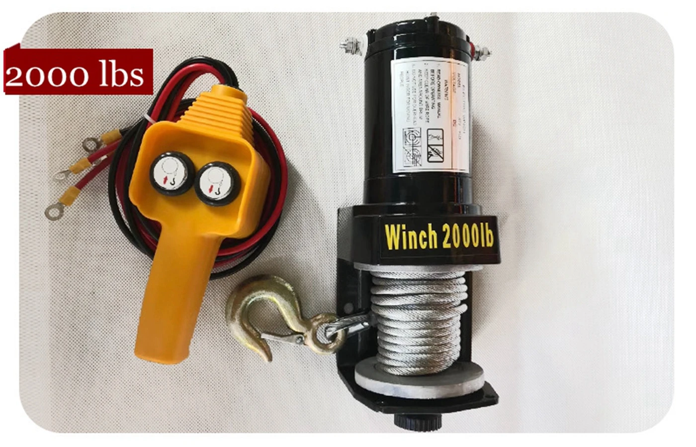 

Электрическая самоспасательная лебедка winch12V24V 2000 фунтов для внедорожника Лебедка для внедорожника бортовой кран