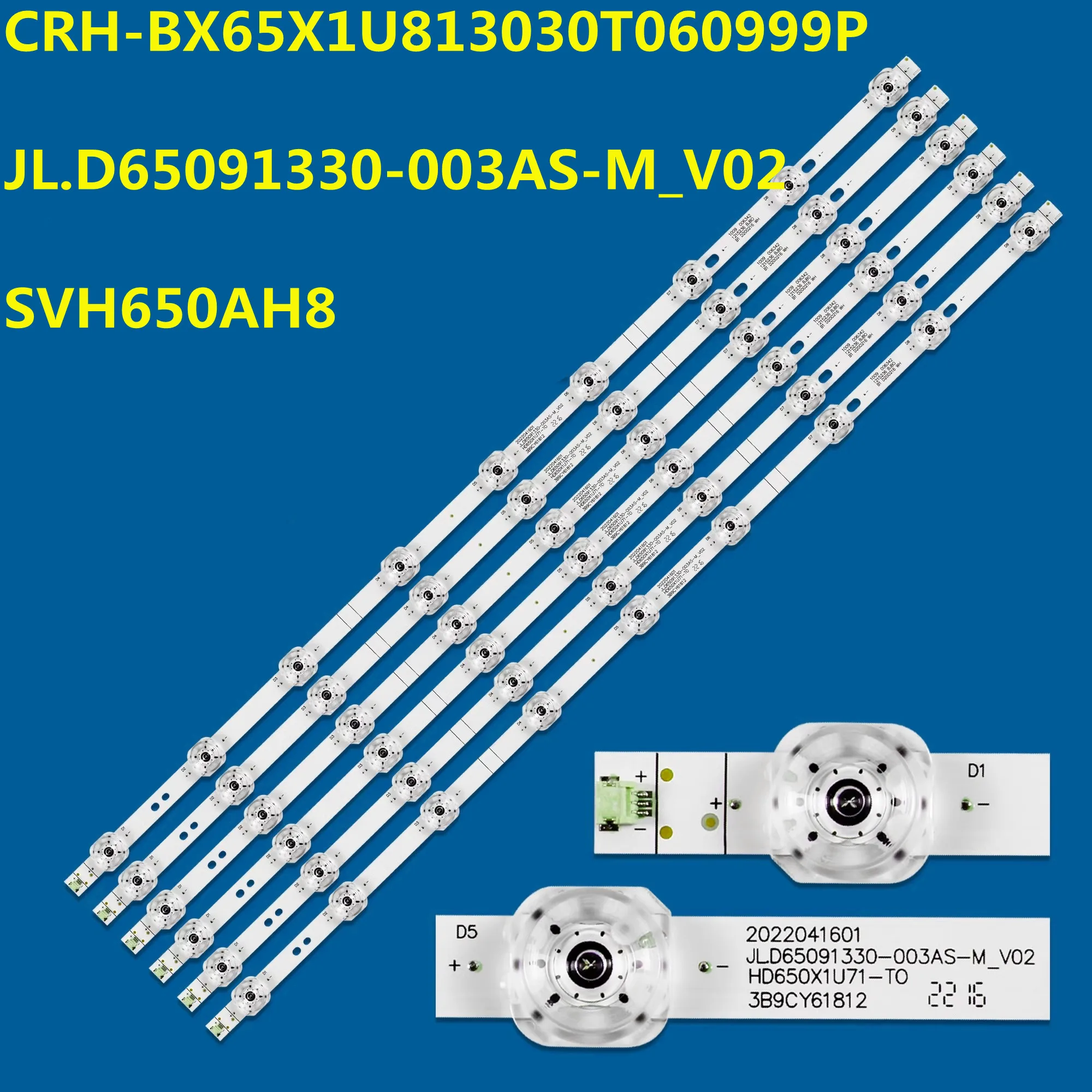 New LED Strip SVH650AH8 JL.D65091330-003AS-M_V02 CRH-BX65X1U813030T060999P HD650X1U81-T0L1 For 65A7120FS HZ65A55E 65A52E HZ65E3D