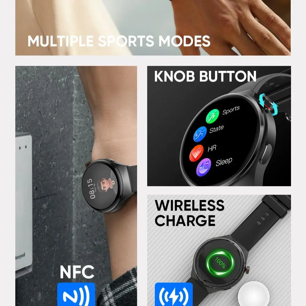 2025 ساعة ذكية Xiaomi جديدة 466 * 466 HD شاشة بلوتوث مكالمة IP68 مقاومة للماء رياضية معدل ضربات القلب ساعة ذكية