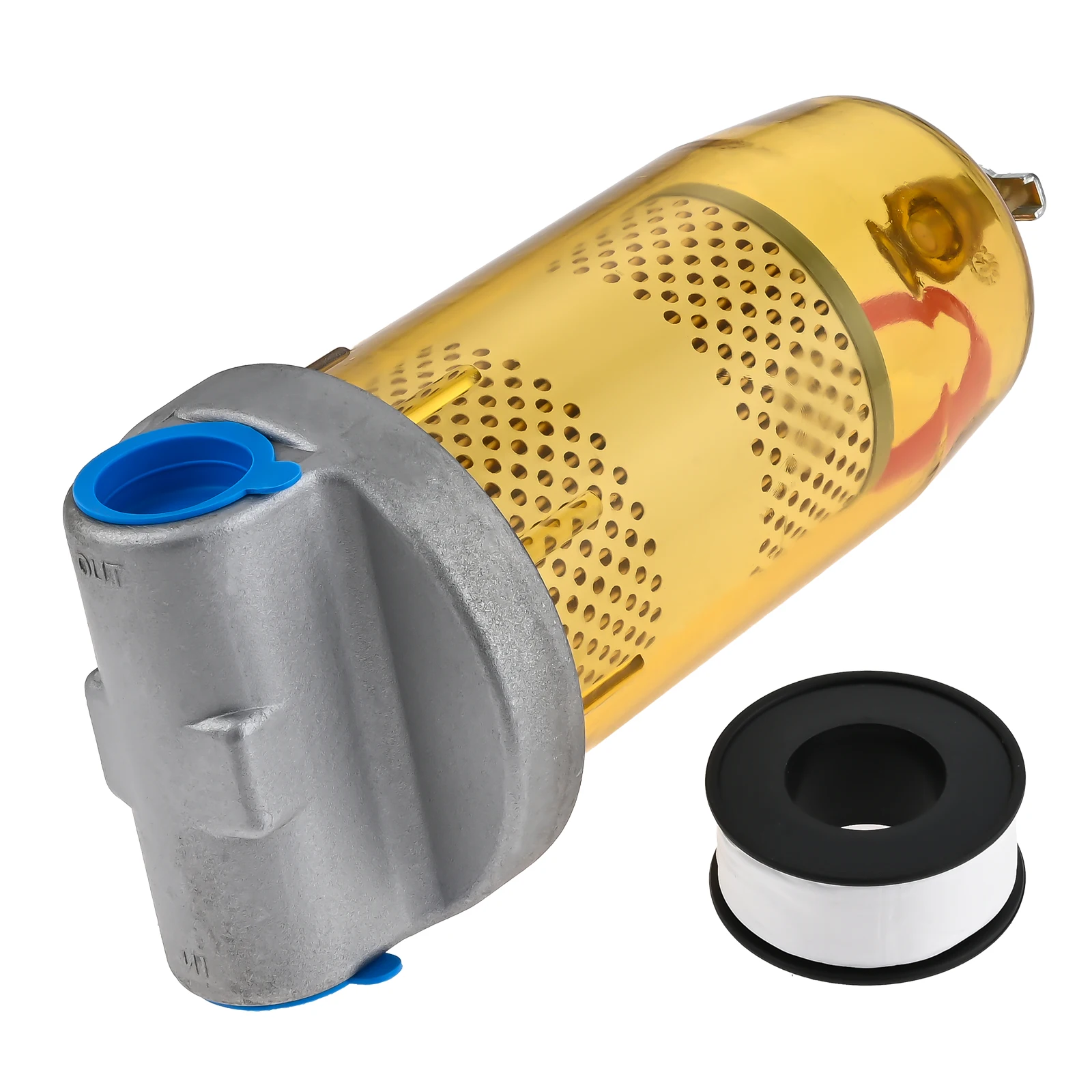 B10-AL Fuel Tank Filter Assembly Fits for Gasoline and Diesel Water Separate 30 Micron Max 25gpm 150psi with Zinc 1\