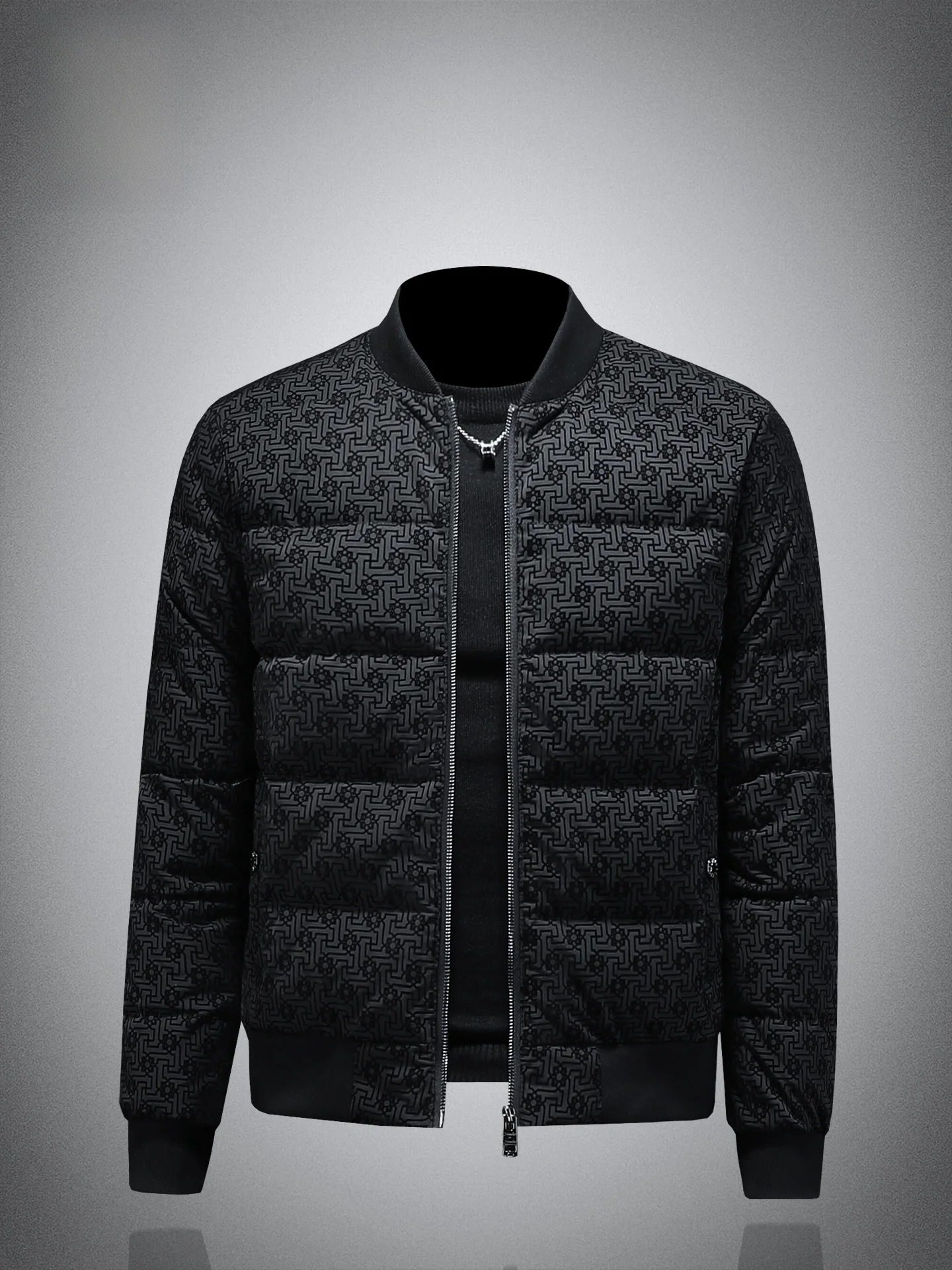 

Men's Winter Thiened ort down Jaet Baseball Collar Faionable Urban Casual Sle Polyester Fiber 90% White Du down F...