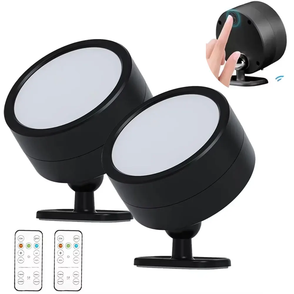 Portable Rechargeable LED Dimmable Wall Mounted Lamp With Remote Control ,Magnetic Bedroom Ambient Light For Reading Bedside