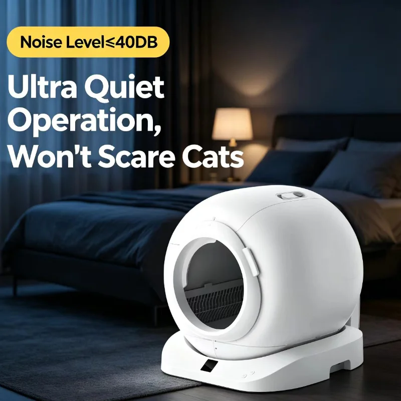Lettiera automatica per gatti EW 2026, lettiera autopulente con controllo tramite app intelligente, toilette per animali completamente chiusa e antiodore per gatti