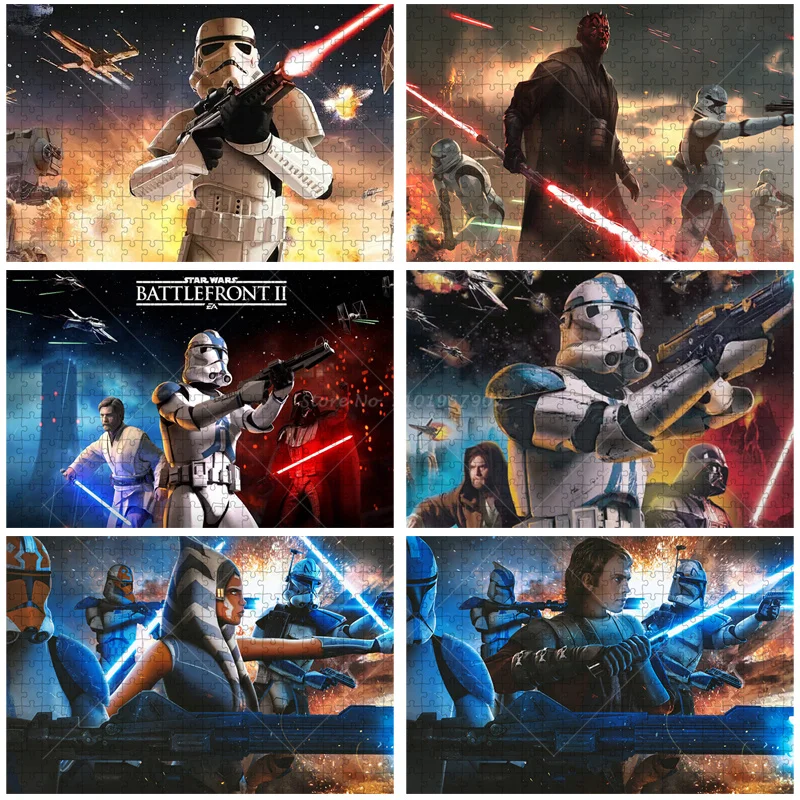 

Disney Film Star Wars Puzzle 300/500/1000 PCS For Adult Child Jigsaw Puzzle Laser Sword Puzzle Educational Toys Collection Gifts