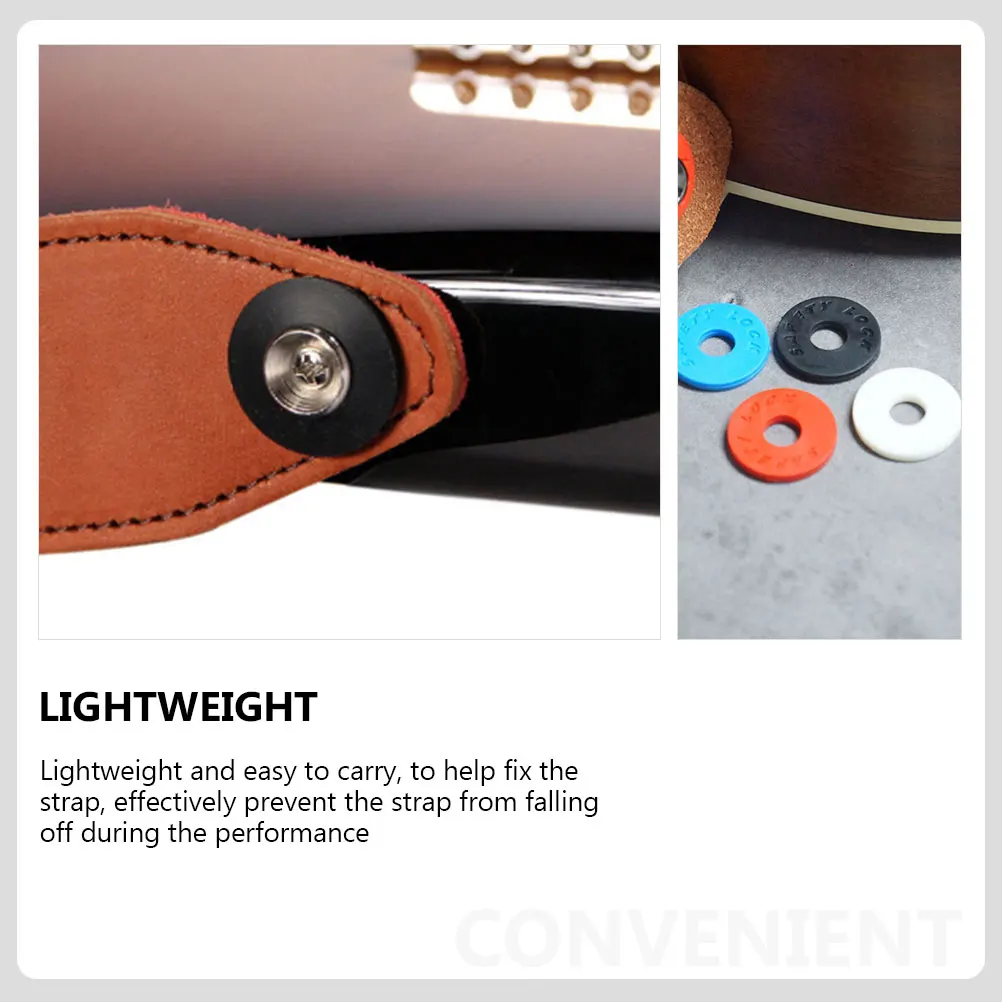 12 قطعة أقفال حزام الغيتار المطاط المدخرات سهلة التركيب للهواة المبتدئين المهنيين الغيتار حزام أقفال أداة قفل آمن #2