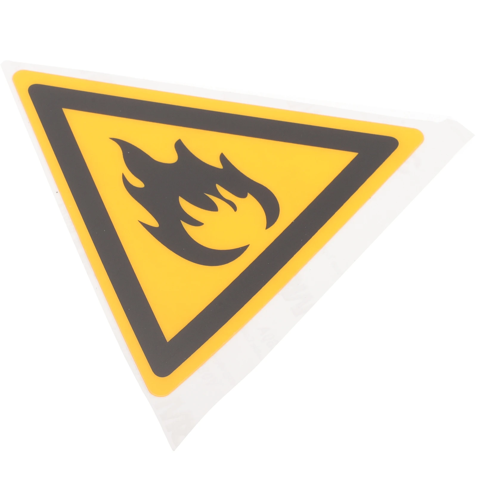 

Warning Sign Fire Safety Decal Pet Material Weather Resistant Clear Visual Caution Label for Factories