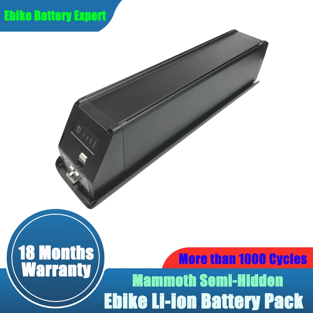 Power Lithium Battery Pack, Extra 48V, 52V, 20Ah, 1040Wh, 500W, 750W, 1000W, Ride1up, Rift All-Terrain Fat Tire Ebike