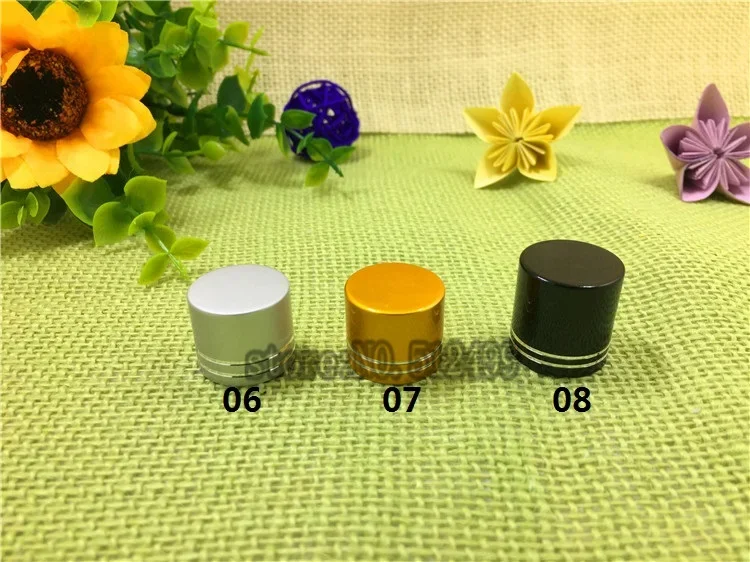 20-500pcs/lot 18/410 Essential Oil Bottles cap Black/gold/silver/white cover plastic lid Metal thread lid glass bottle 5-100ml