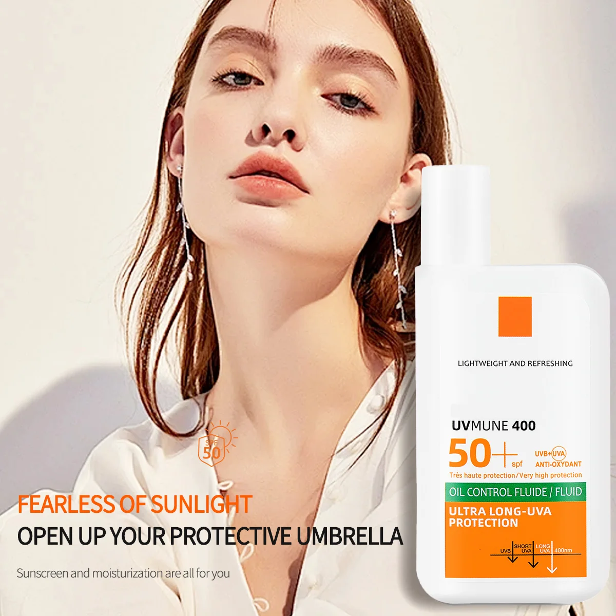 オリジナル SPF50+ 日焼け止めローション クリーム 持続的な保湿 リフレッシュ 軽くてべたつかない 顔や体の日焼けを防ぎます