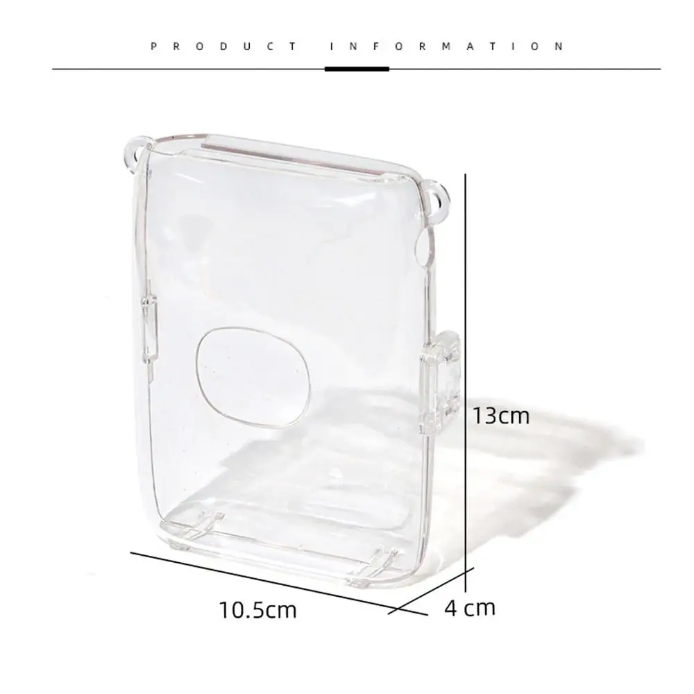 Crystal Clear Shockproof Protective Cover Photo Printer Storage Case with Shoulder Strap For Fujifilm instax mini link2