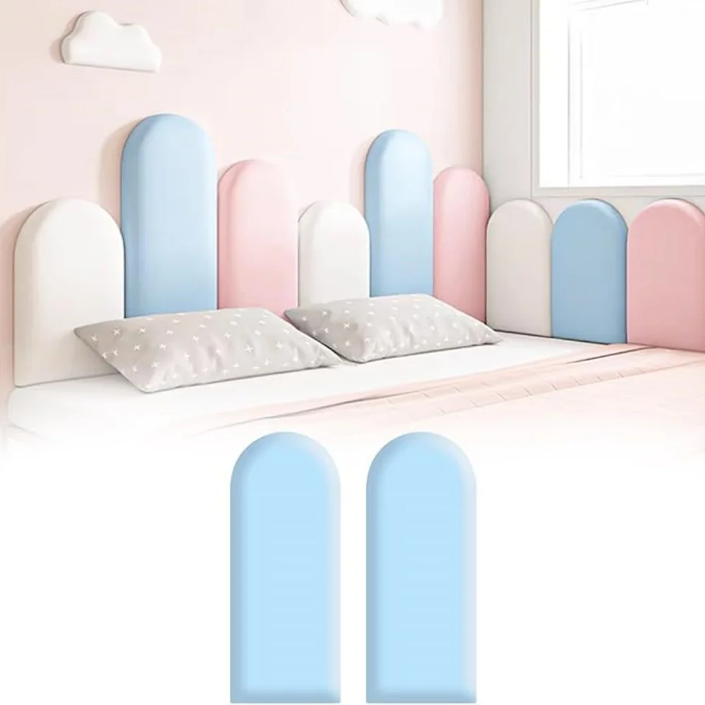 Paneles de pared acolchados de tela autoadhesivos decorativos para cabecero de cama, anticolisión 3D, 1 unidad, para dormitorios y habitaciones