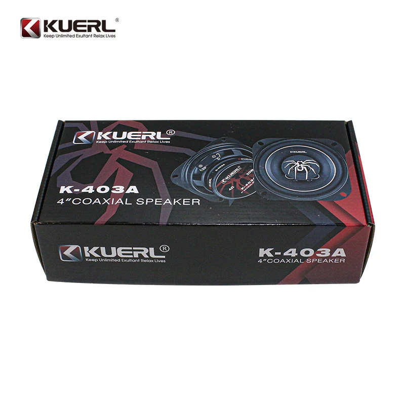 universal Car Audio Systems KUERL 4 Inch RMS 20W 85DB 4Ohm 2 Way Full Range 12V 25-core Coaxial Car Subwoofer with Audio Speaker