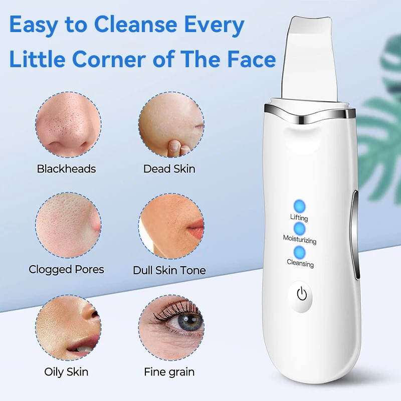 الاهتزاز الجلد الغسيل منظف للوجه مجرفة ملعقة مزيل الرؤوس السوداء المسام الأنظف تقشير مزيل الرؤوس السوداء مدلك الوجه #4