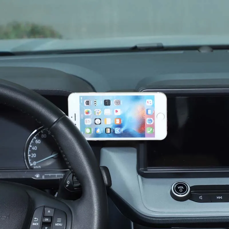 

For Ford Maverick 2022-2025 ABS Black Car Screen Left Side Mobile Phone Holder GPS Navigation Bracket Interior Car Accessories