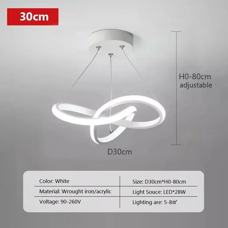 Nordic LED-plafondhanglamp Eetkamer Ganglamp Slaapkamer Woonkamer Persoonlijkheid Creativiteit Eenvoudige verlichting Licht