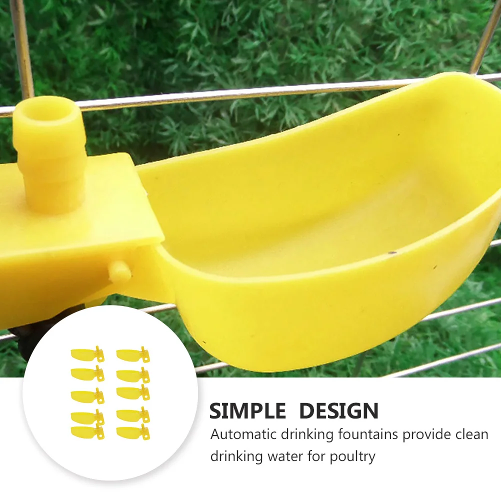 

10 PCS Cup Automatic Pet Drinking Fountain Chicken Animal Water Bowl Pigeon Feeder