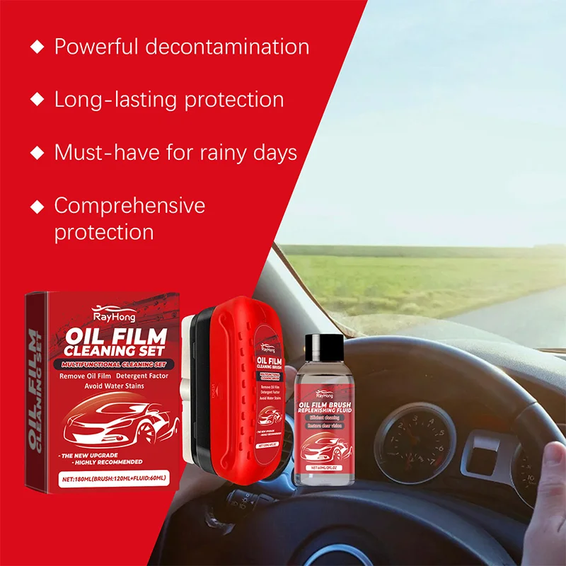 oil film cleaning brush Automotive Prevents Rain And Fog Universal Glass Cleaning Wipe Board Improves Clarity Water Repellant