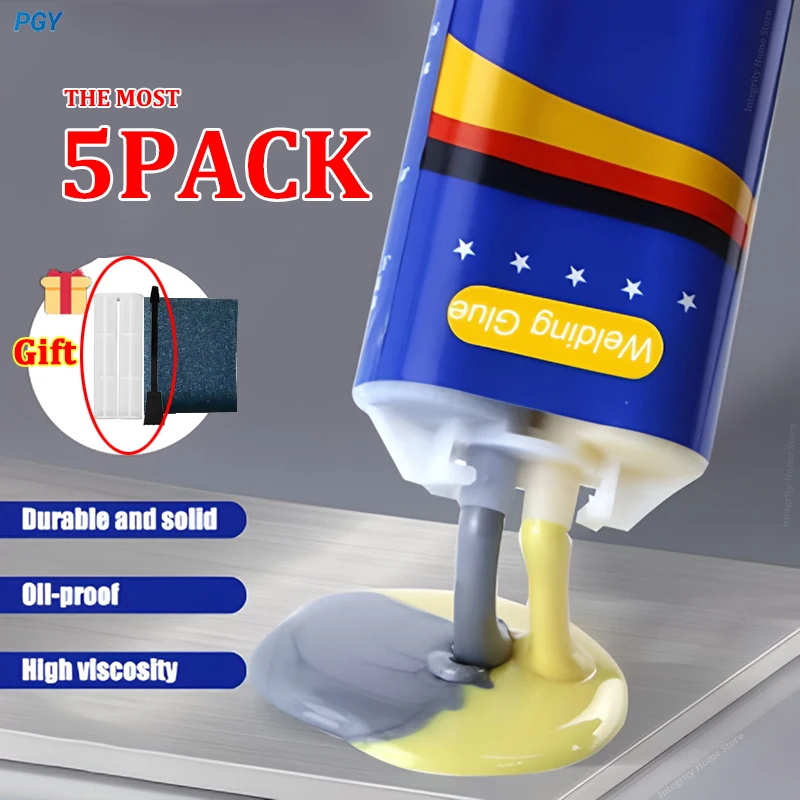 

Metal Repair Glue Paste High Temperature 2 In1 Industrial AB Caster Glue High Strength Bonding Sealant Strong Casting Welding