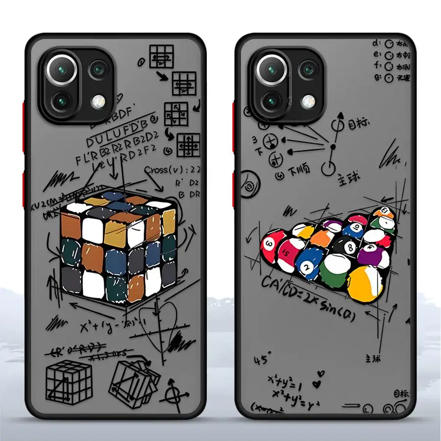 حافظة لهاتف Xiaomi Mi 10T 12T 13 11 Lite 12x 11T 14 13 Pro Rubik's Cube نمط تعليمي