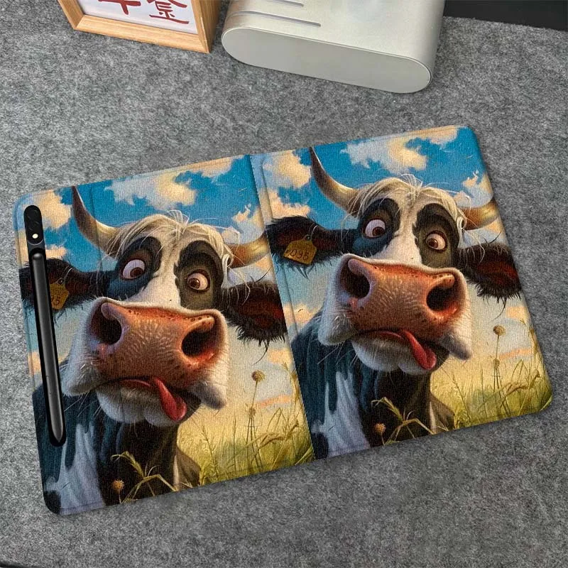 

Crab Cow Popular Art For Samsung Galaxy Tab S6 S7 S8 S9 S10 FE Plus Lite Soft Flexible Support Tablet Case Gift