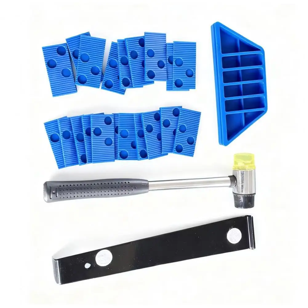 23Pcs/Set Laminate Flooring Installation Kit 20 Floor Spacers Tapping Block Mallet Pull Bar Vinyl Plank Wood Floor Installation