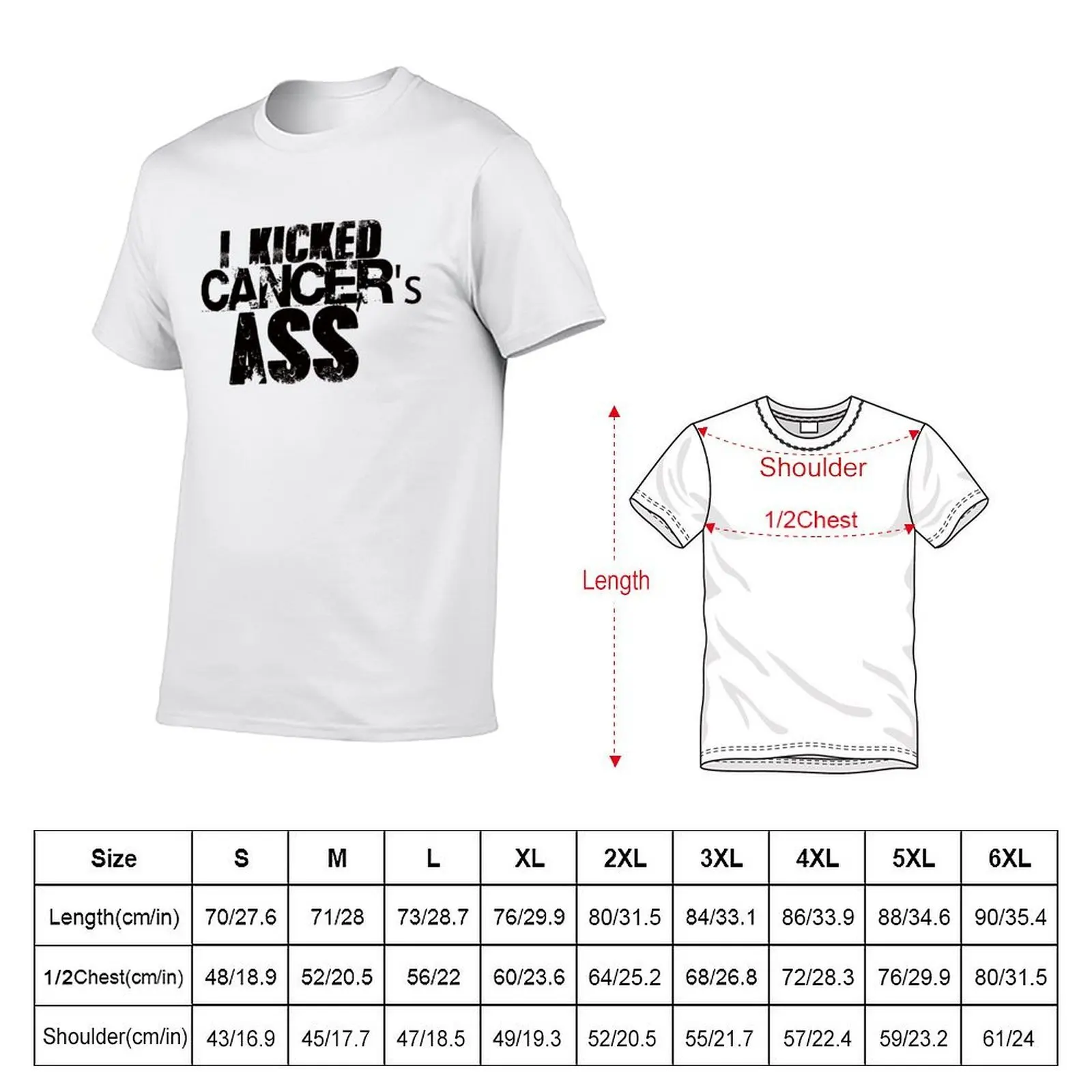 I Kicked cancer's ass T-Shirt korean fashion tshirts personalised mens clothing