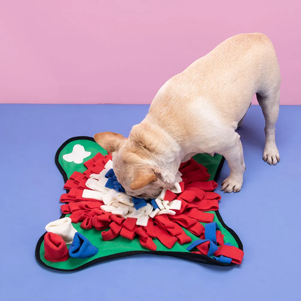 

1Pcs Dog Snuffle Mat Premium Polar Fleece Foraging Cushion Nose Training Feeding Game Mat Puppy Interactive Pet Supplies