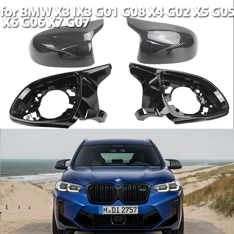 

4pcs Rear View Side Case Trim M Style Car Rearview Mirror Caps for BMW X3 iX3 G01 G08, X4 G02, X5 G05, X6 G06, X7 G07