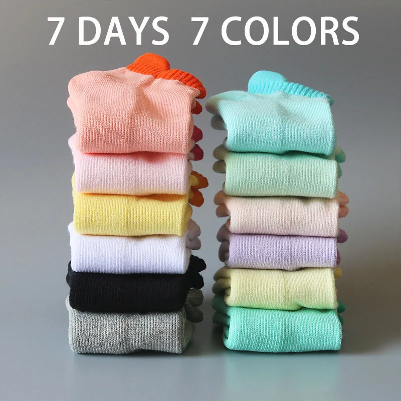 GYMIGO 5/10 Pairs Women Sport Boat Socks Thickened Towel Candy Color  Low Cut Socks Ladies Socks Running Casual Ankle Socks