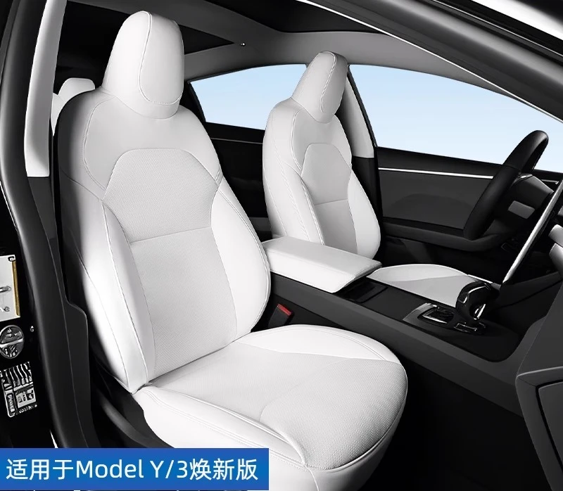 Full Set Seat Covers For Tesla Model Y juniper, Leather Car Seat Cover Seat Cushion Protector Replacement - view 2