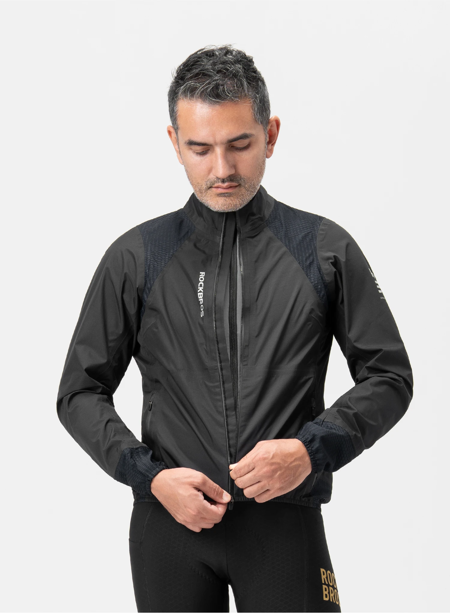 ROCKBROS Regenjacke Warme Sportliche Wasserdichte Jacke Outdoor Schnelltrocknende Atmungsaktive TPU-Laminierjacke Wander- und Fahrradbekleidung – Detail 11