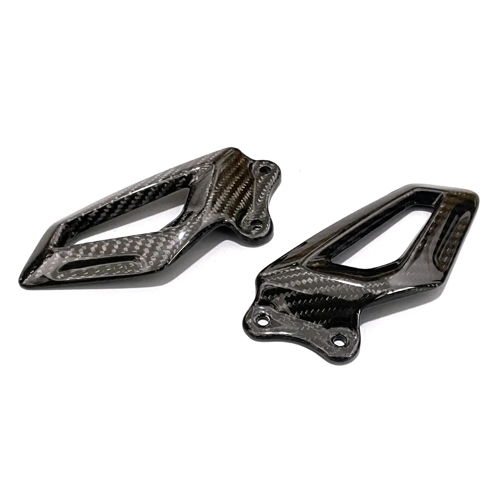 100% 3k Carbon Fiber For BMW S1000RR 2019-2023 Motorcycle Accessories Heel Plates Guards Footrests