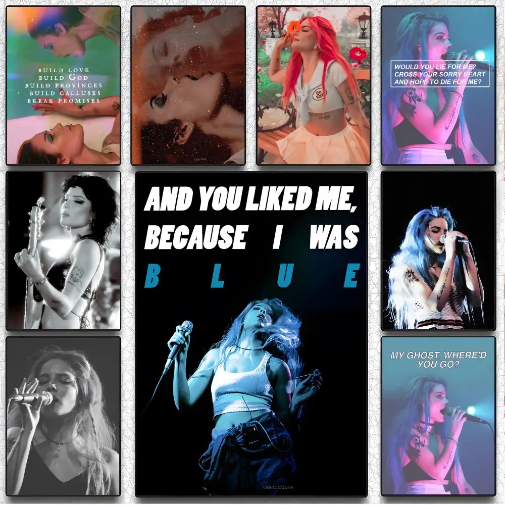 Singer Pop H-Halsey Poster Art Wall Decor, Indoor Outdoor for Collectors