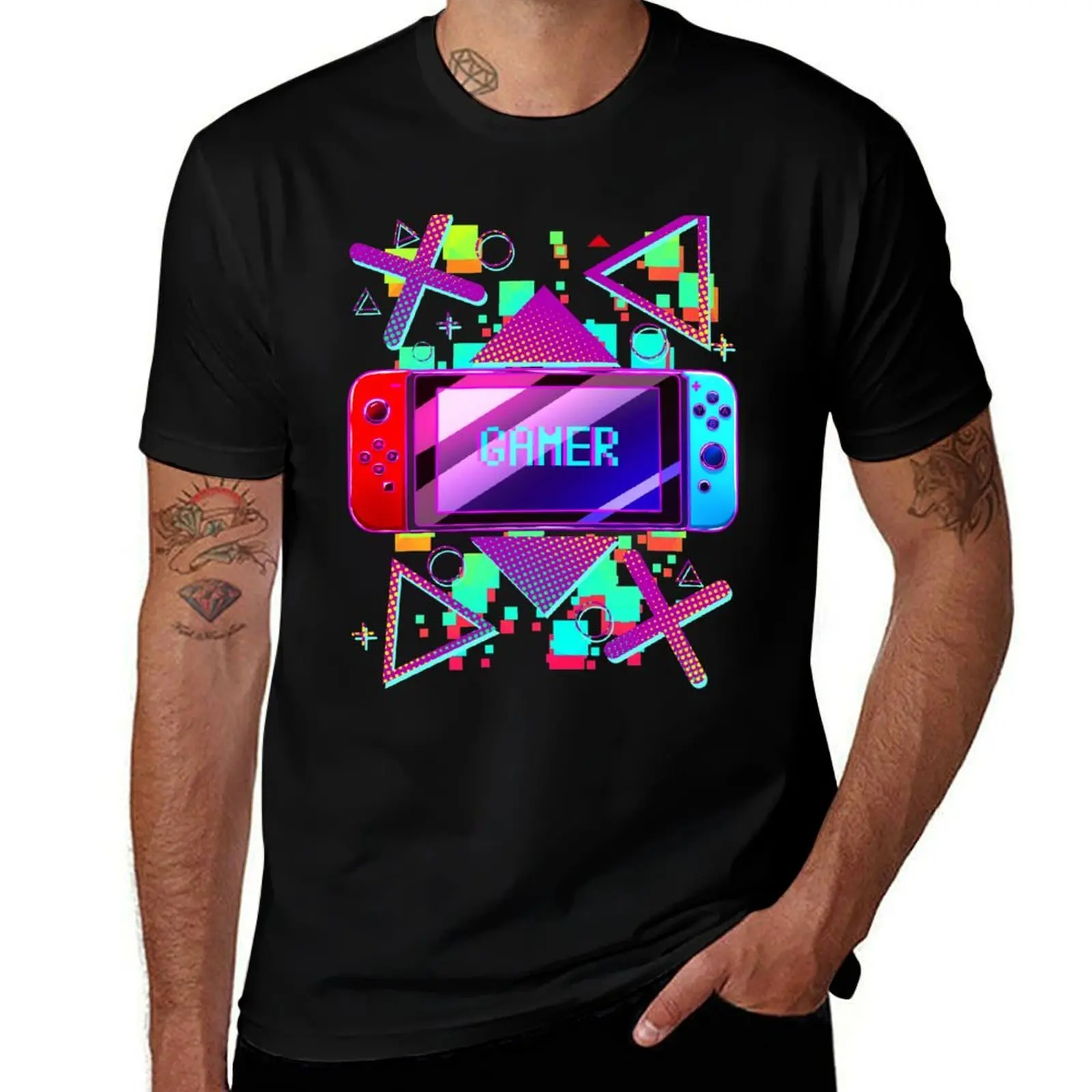 Gamer switch for kawaii girls T-Shirt Big and Tall Casual T-Shirt