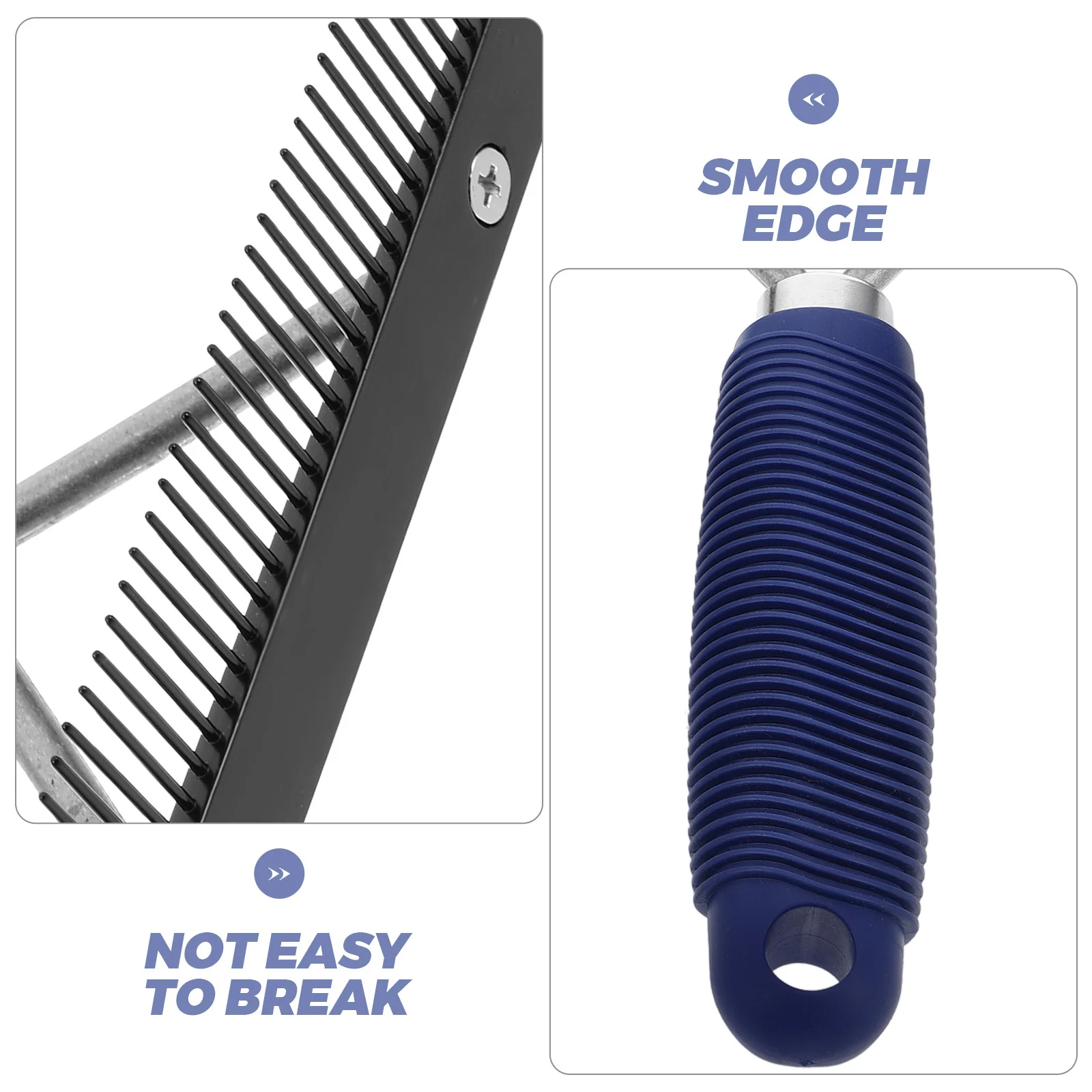 مشط إزالة الشعر على شكل حصان من الفولاذ المقاوم للصدأ، فرشاة تهذيب معطف داخلي متين، أداة إزالة الشعر متعددة الأغراض #4