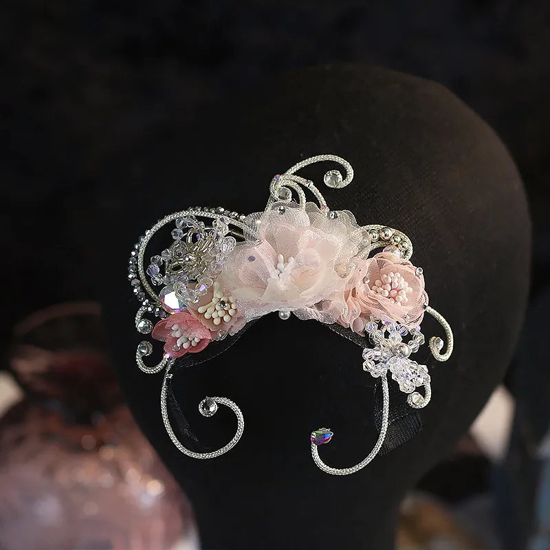 Ballet handmade custom flower side clip Don Quixote Paquita variation headwear performance competition hair clip for women
