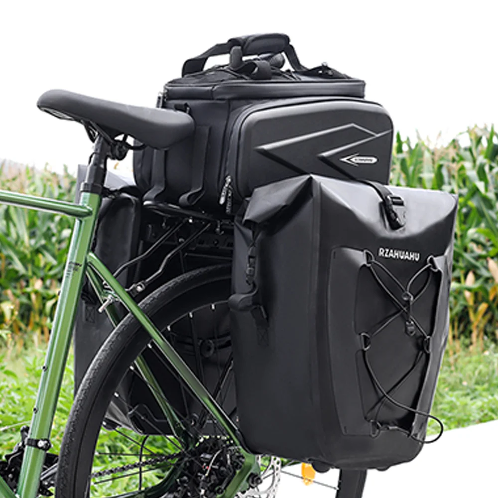 2pcs/1pcs Large Capacity Bike Panniers Waterproof Bike Rear Rack Bag for Cycle Traveling Touring